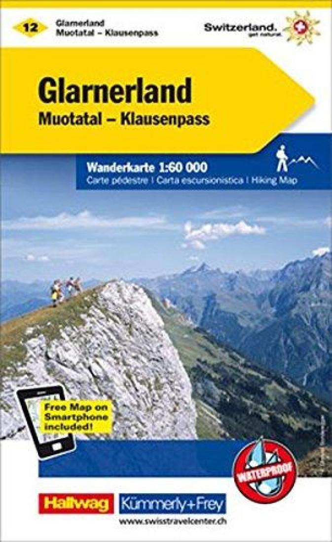 Glarnerland - Walensee : Switzerland Hiking Map #12