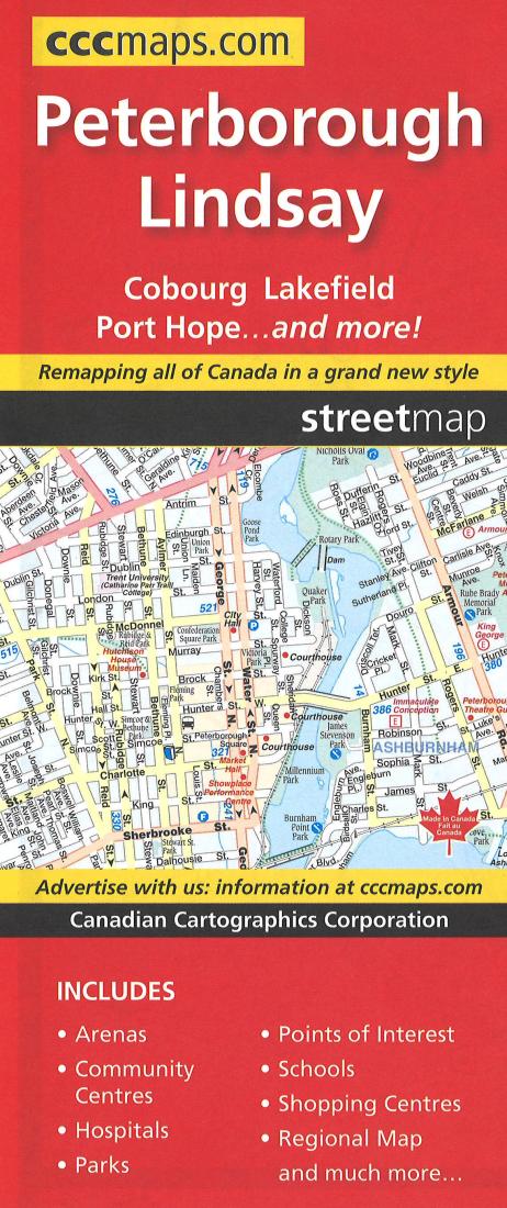 Peterborough, Lindsey, and Area Road Map