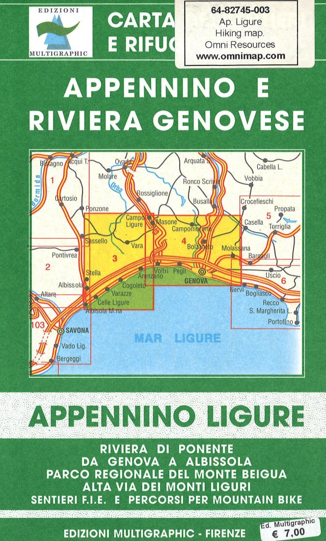 Appennino Ligure - Genova. M. Beigua, M. Ermetta, M. Argentea, M. Reisa, M. Sciguelo, R.ca della Marasca, Bric del Dente, M. Ottine, Punta Martin, Piani di Praglia, M. Orditano, M. Proratado, M. Foscallo