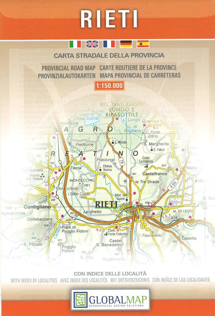 Rieti : carta stradale della provincia