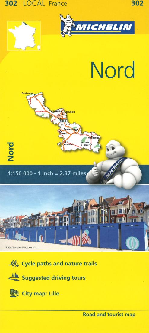 Nord : road and tourist map = Nord : carte routière et touristique