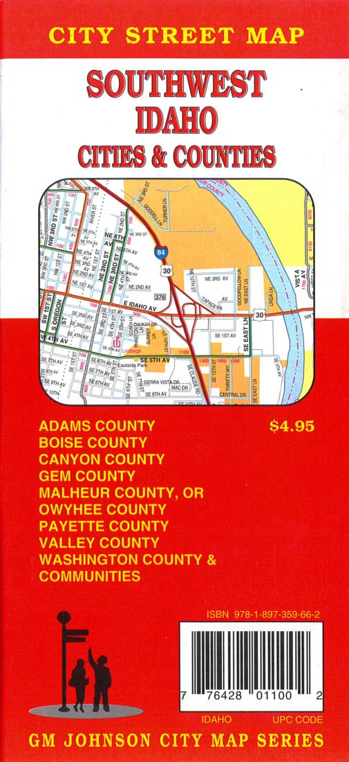 Southwest Idaho : cities & counties : city street map = Ontario : Payette : Cascade : McCall : Emmett : Weiser : city street map