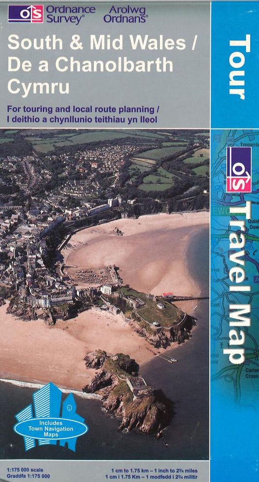 South & Mid Wales Travel Map