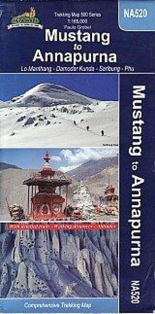 Mustang to Annapurna, Nepal Trekking Map NA520