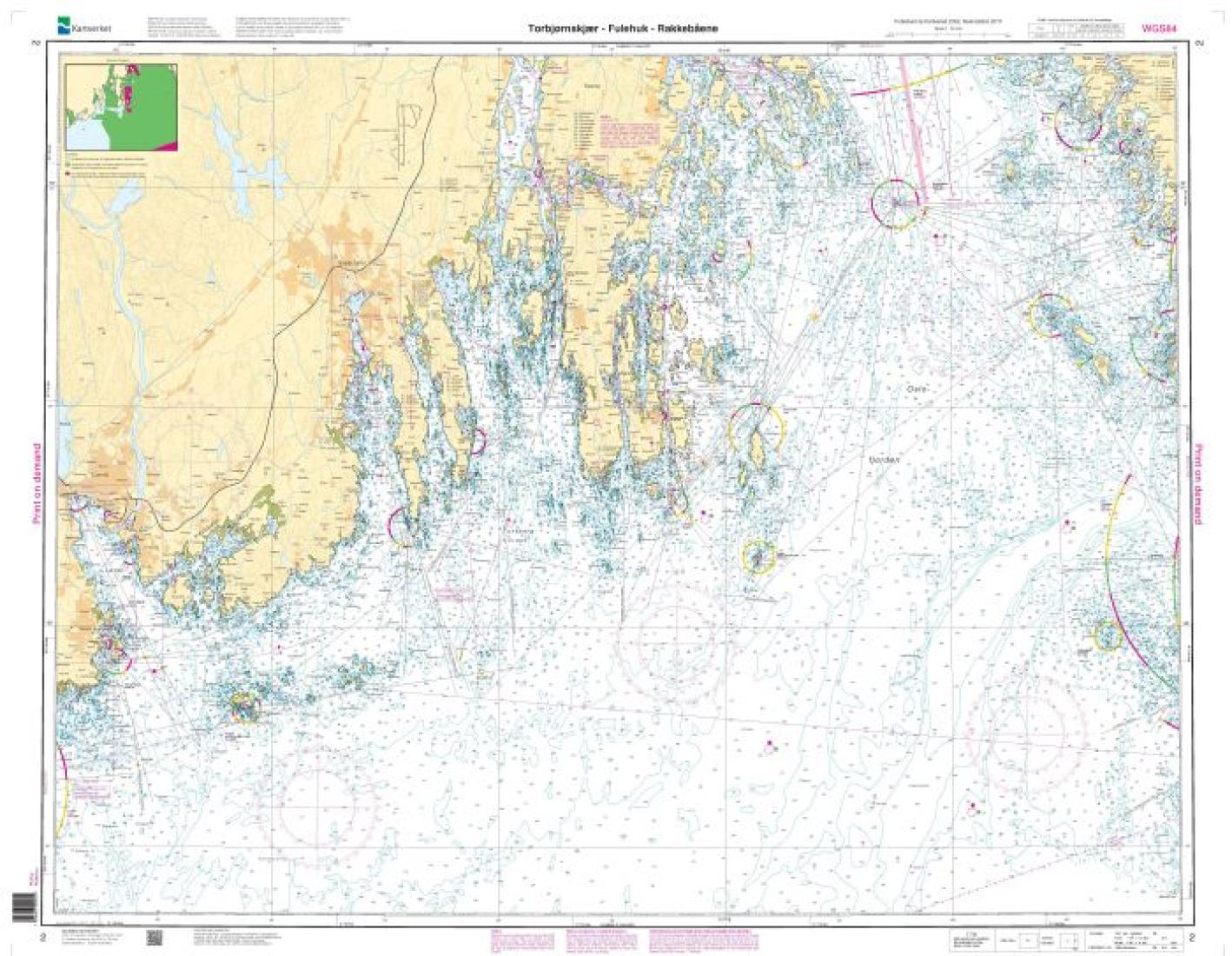 Torbjørnskjær - Fulehuk - Rakkebåene - 2 - Norway Kartverket Nautical Charts