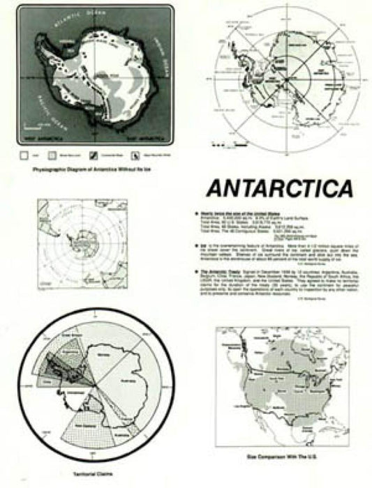 Antarctica - 5 Views of the Continent, paper, rolled