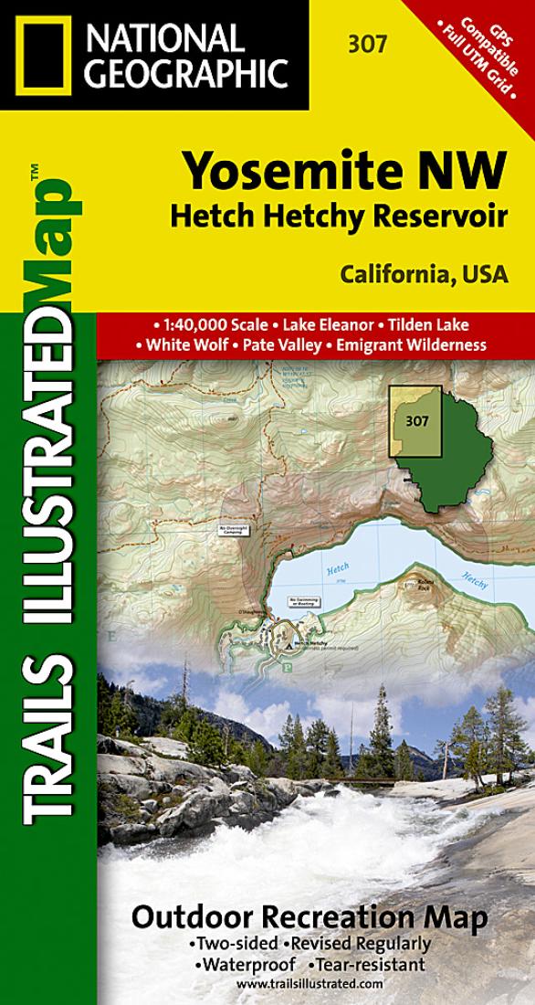 Yosemite Northwest, Hetch Hetchy Reservoir, Map 307