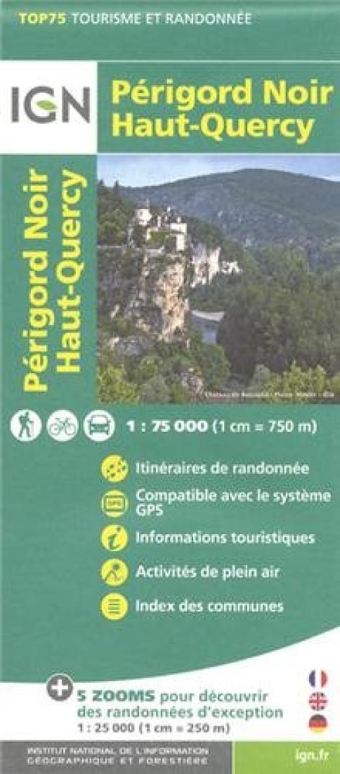Périgord Noir - Haut-Quercy, France 1:75,000 Topographic Map #26
