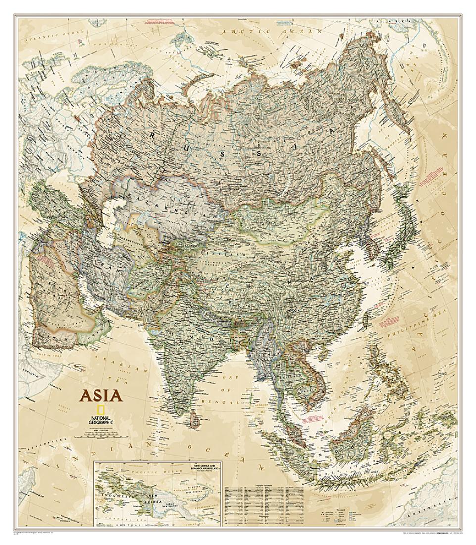 Asia Executive Wall Map [Laminated]