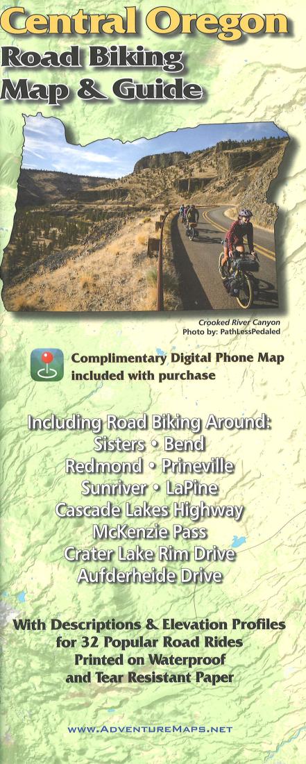 Central Oregon, Road Biking Map and Guide