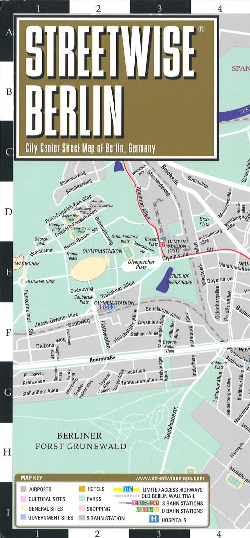 Streetwise Berlin : city center street map of Berlin, Germany