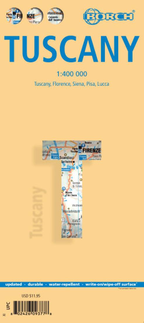 Tuscany, Italy Road Map