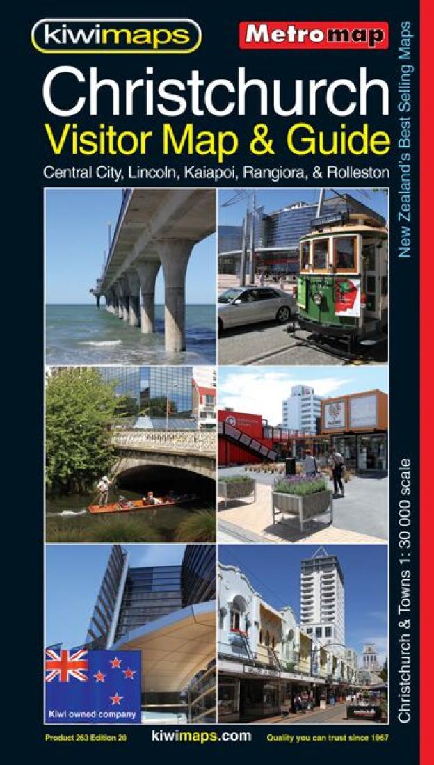 Christchurch : visitor map & guide : Central City, Lincoln, Kaiapoi, Rangiora, & Rolleston