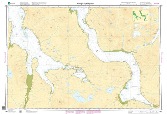 Malangen og Balsfjorden - 143 - Norway Kartverket Nautical Charts