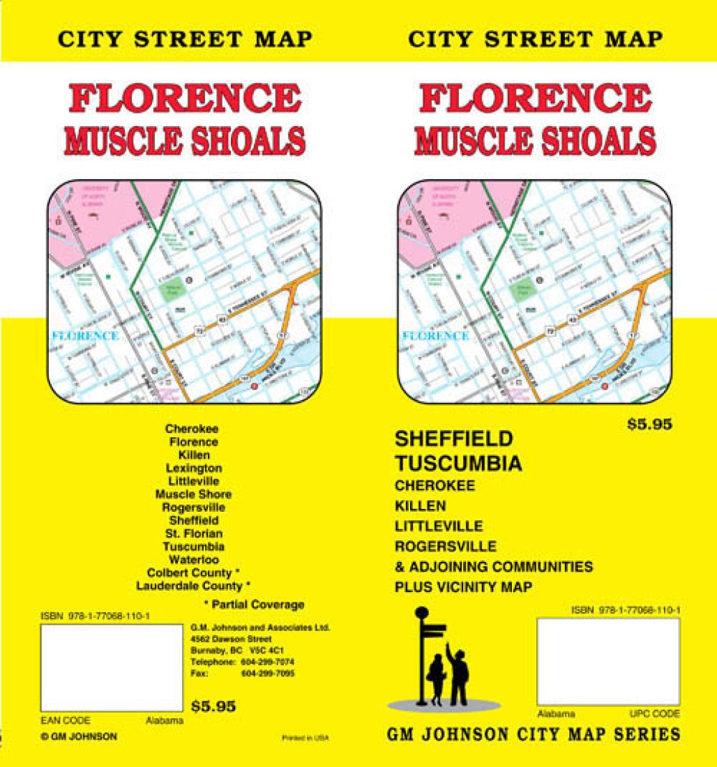 Florence : Muscle Shoals : city street map