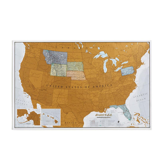Scratch USA Wall Map
