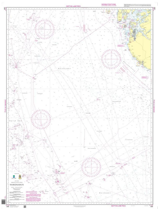 Nordsjøen - 306 - Norway Kartverket Nautical Charts