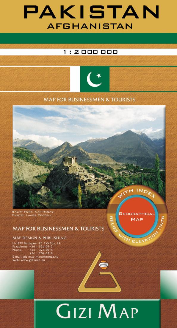 Pakistan : Afghanistan : 1:2,000,000 : geographical map