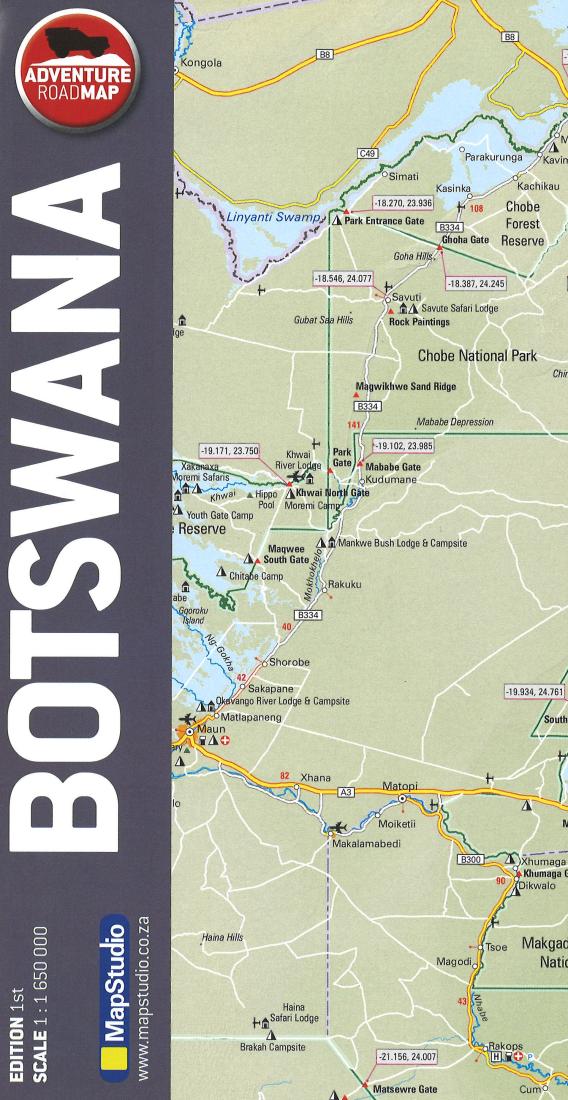 Botswana adventure road map : scale 1: 650 000