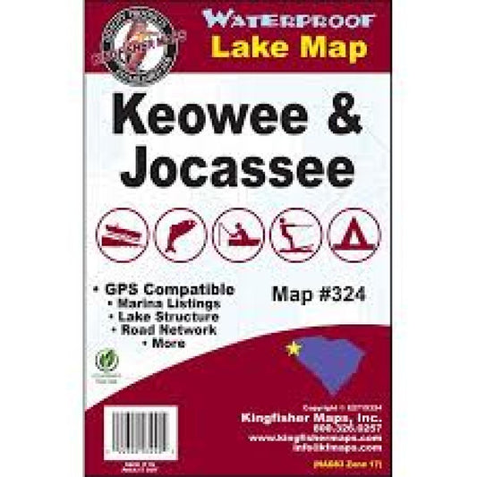 Keowee/Jocassee Lakes SC Fishing Map