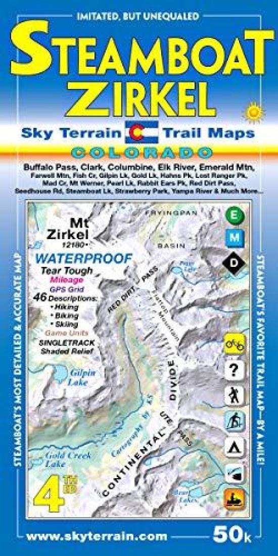 Steamboat Springs & Mt Zirkel Trail Map