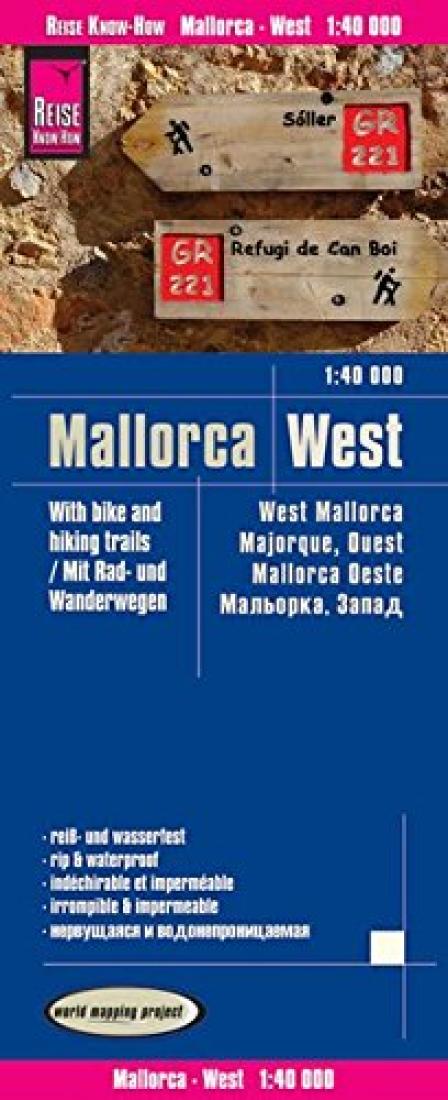 Mallorca west : 1:40 000 = West Mallorca : 1:40 000 = Majorque, ouest : 1:40 000 = Mallorca oeste : 1:40 000, : 1:40 000