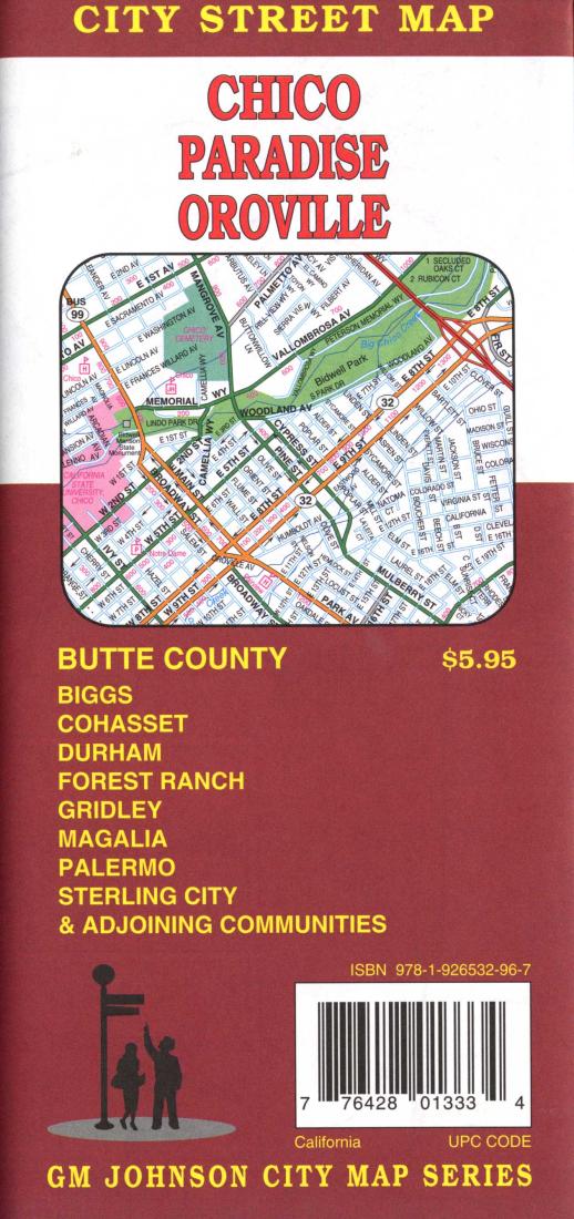 Chico : Paradise : Oroville : city street map = Oroville : Chico : Paradise : Butte County : city street map