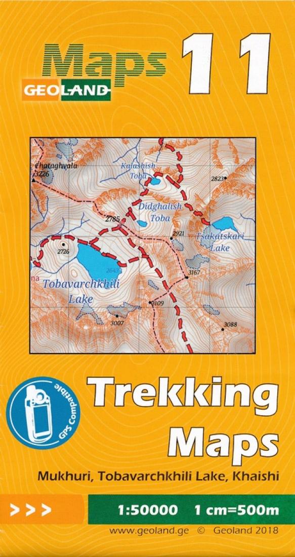 Mukhuri, Tobavarchkhili Lake, Khaishi  - Georgia trekking map sheet 11