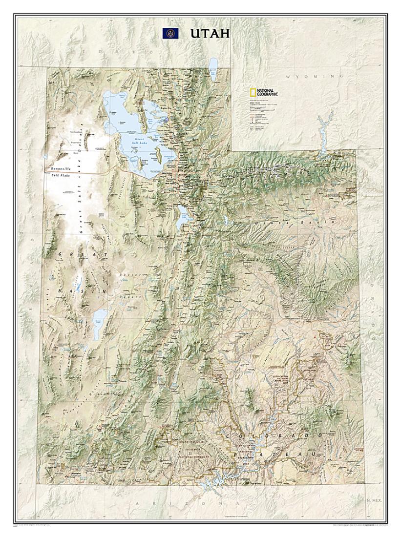 Utah Classic Wall Map