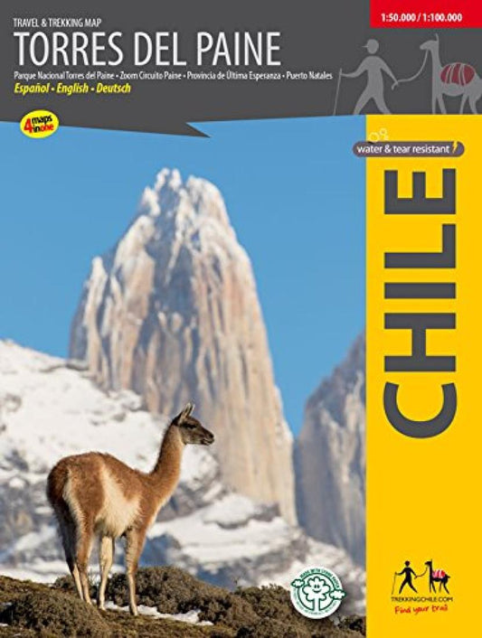 Torres del Paine, Travel & Trekking Map