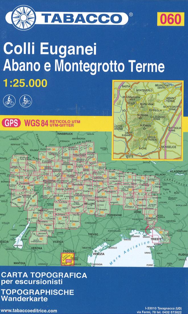 Hiking map # 60 : Colli Euganei, Abano e Montegrotto Terme (Italy)