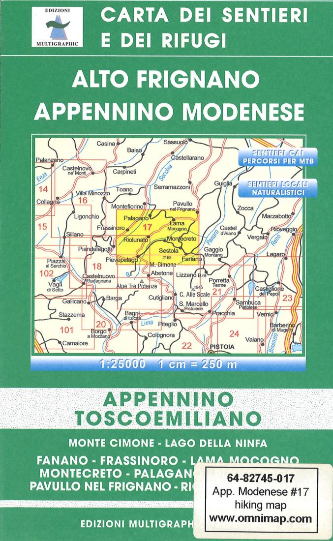 Alto Frignano Appennino Modenese Hiking Map