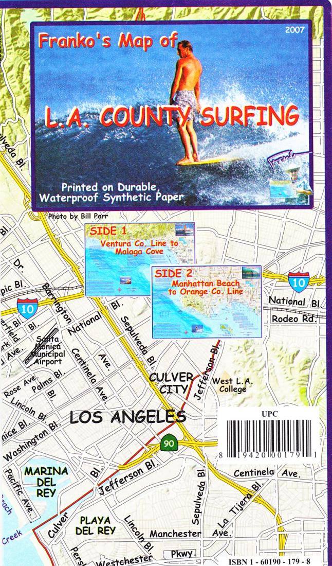 Franko's map of L.A. County surfing