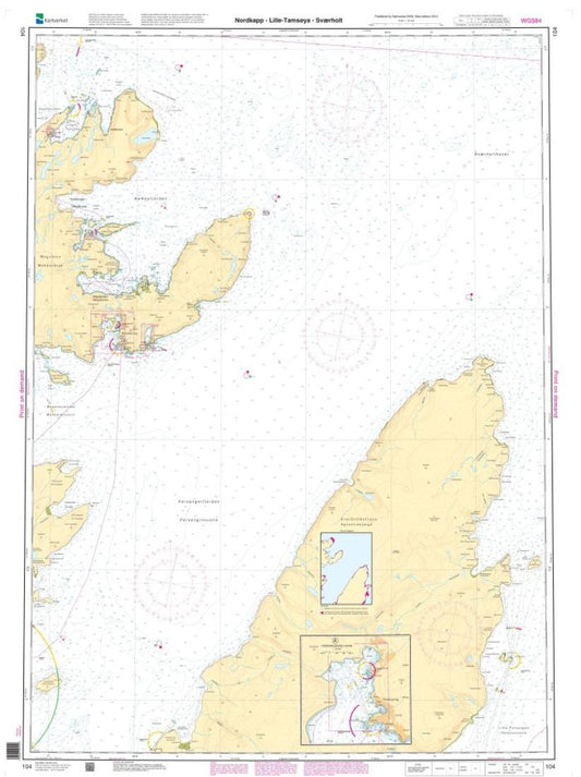 Nordkapp - Lille-Tamsøya - Sværholt - 104 - Norway Kartverket Nautical Charts