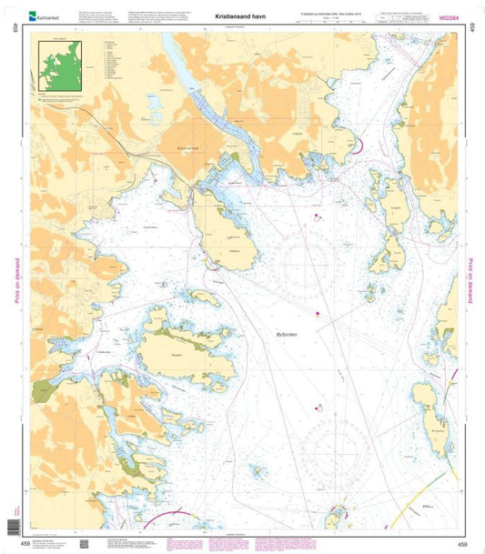 Kristiansand havn - 459 - Norway Kartverket Nautical Charts