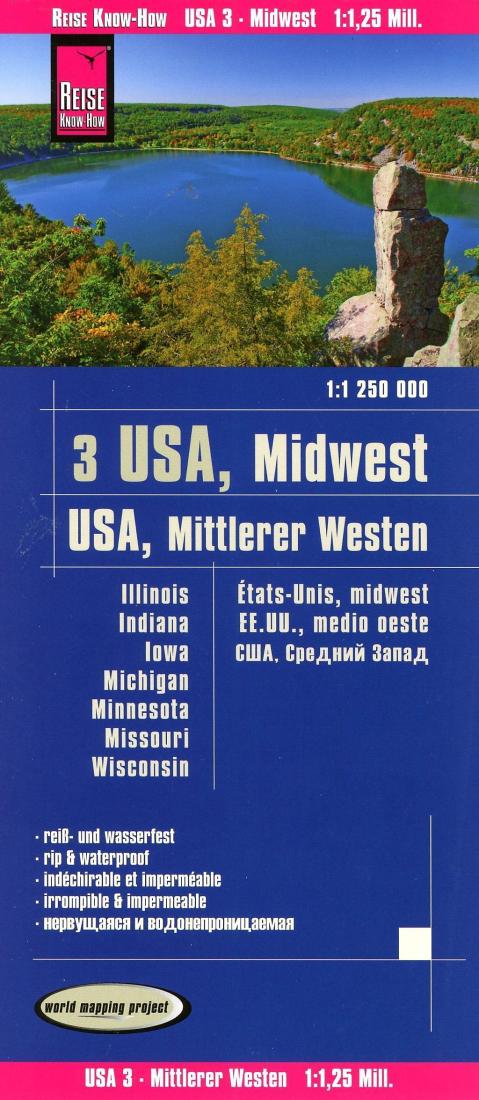 USA, Midwest : 1:1 250 000 = USA