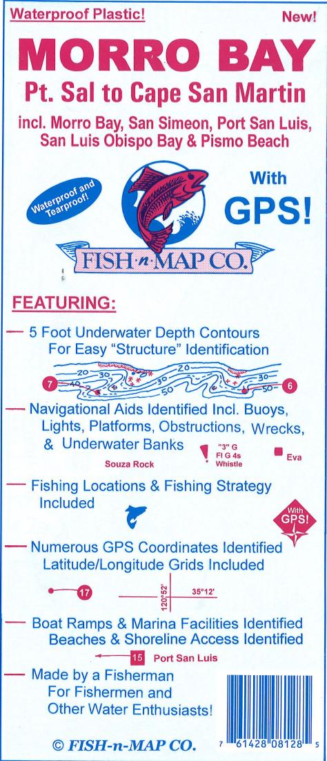 Morro Bay, Pt. Sal to Cape San Martin Fishing Map