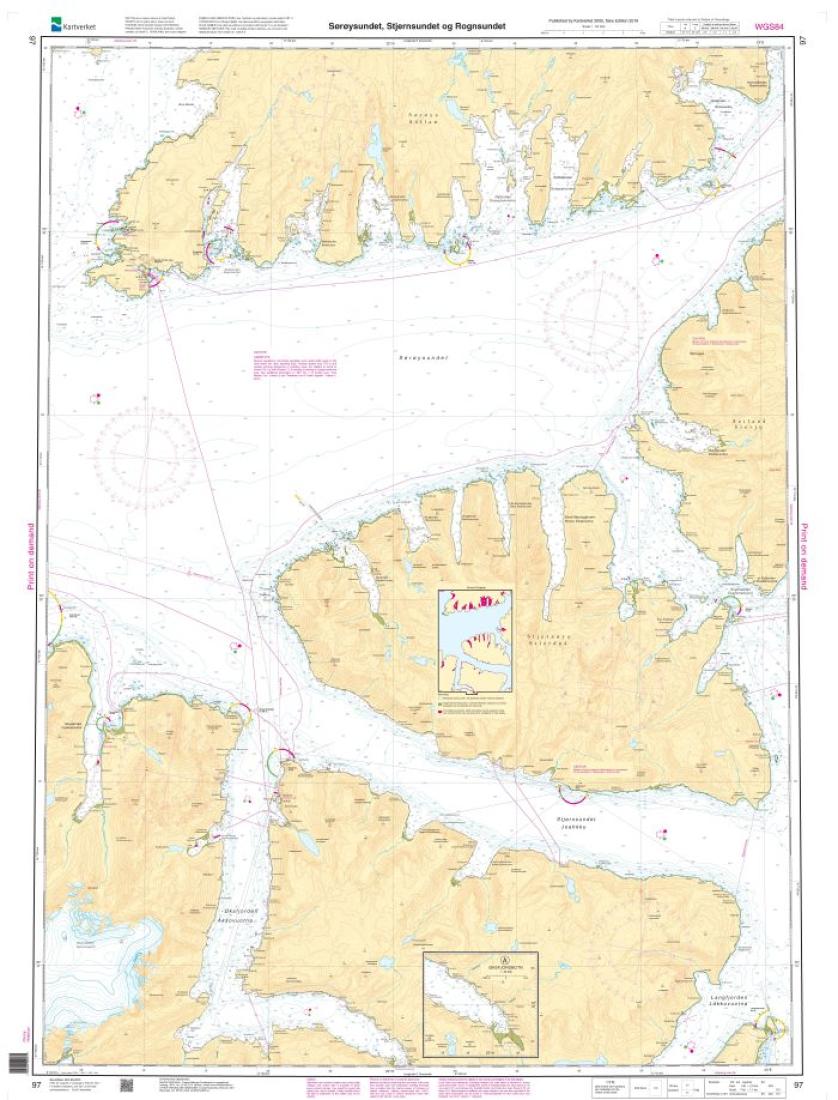 Sørøysundet - Stjernsundet - Rognsundet - 97 - Norway Kartverket Nautical Charts