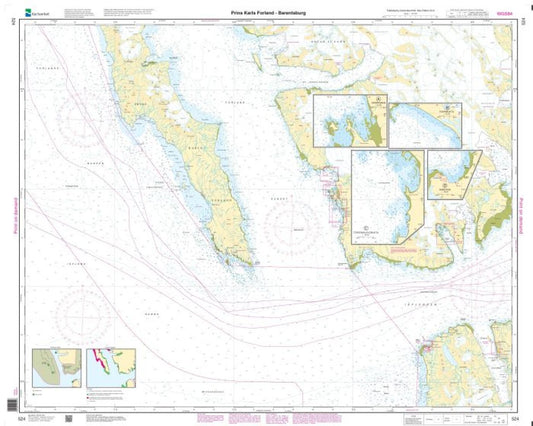Prins Karls Forland - Barentsburg - 524 - Norway Kartverket Nautical Charts