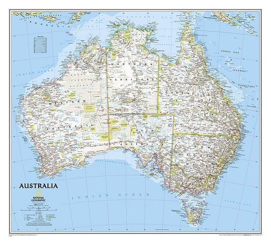 Australia classic : wall map