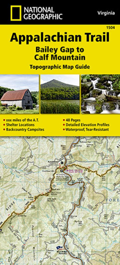 Appalachian Trail : Bailey Gap to Calf Mountain : topographic map guide