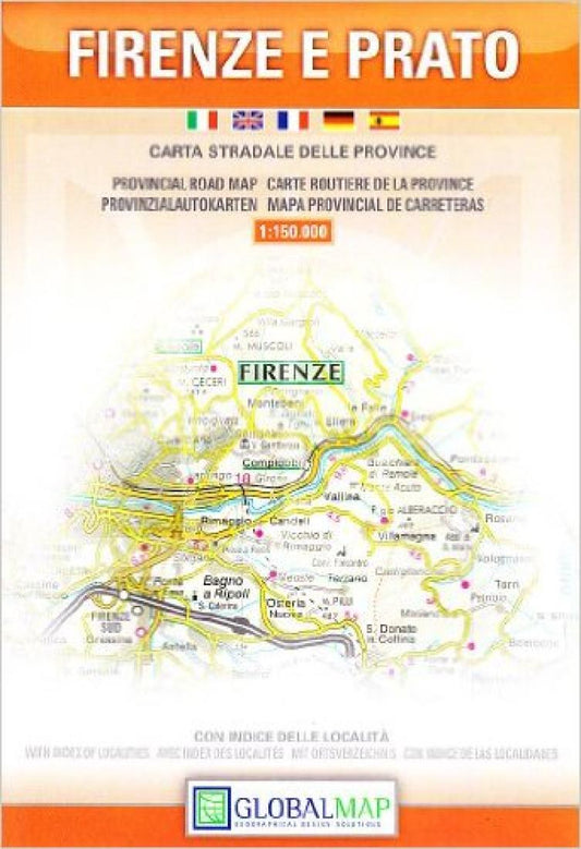 Firenze e Prato : carta stradale della provincia