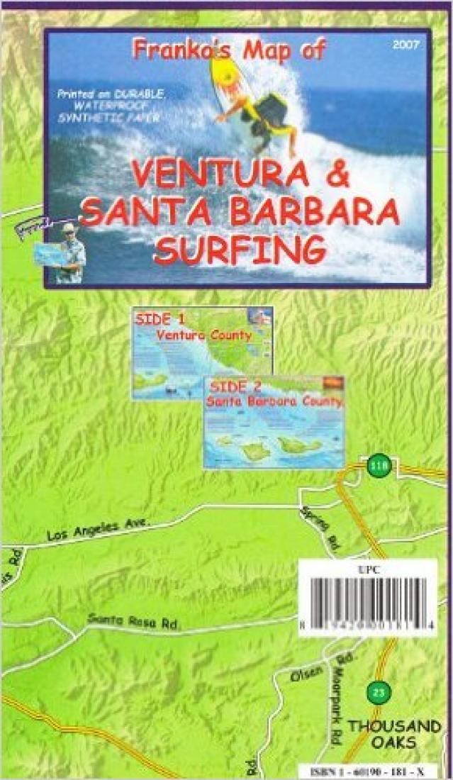 Franko's map of Ventura & Santa Barbara surfing