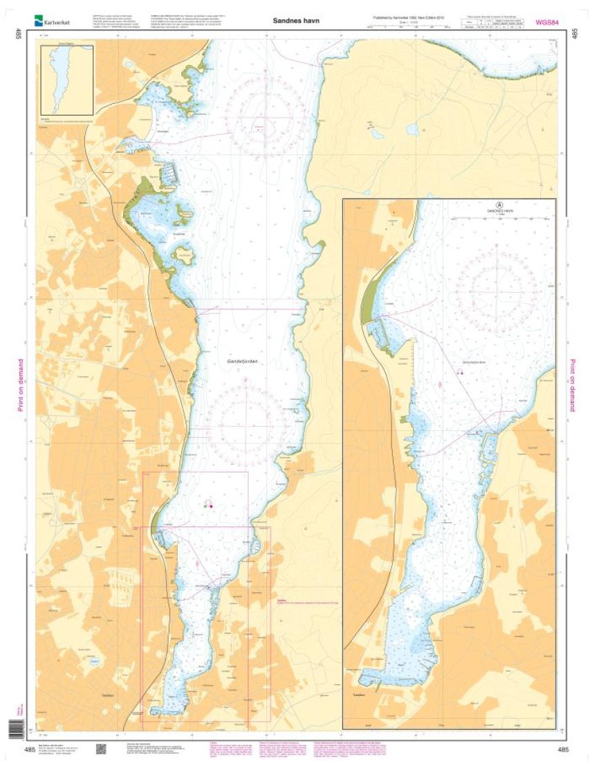 Sandnes havn - 485 - Norway Kartverket Nautical Charts
