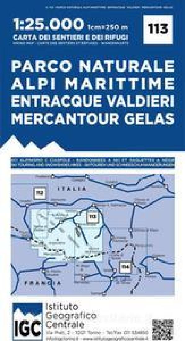 Parco naturale Alpi Marittime, Entracque, Valdieri, Mercantour, Gelas 1:25.000