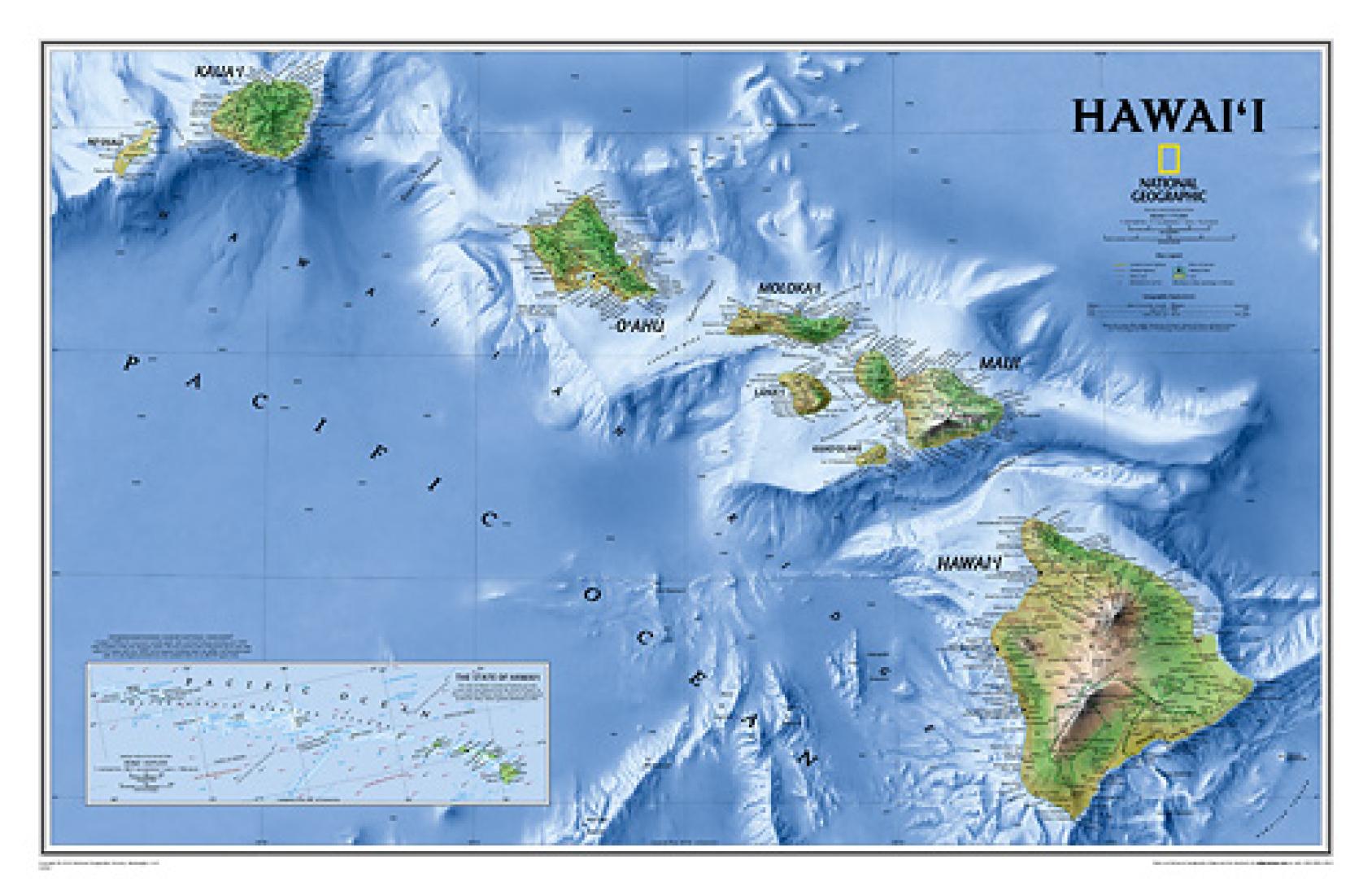 Hawaii Classic Wall Map [Laminated]