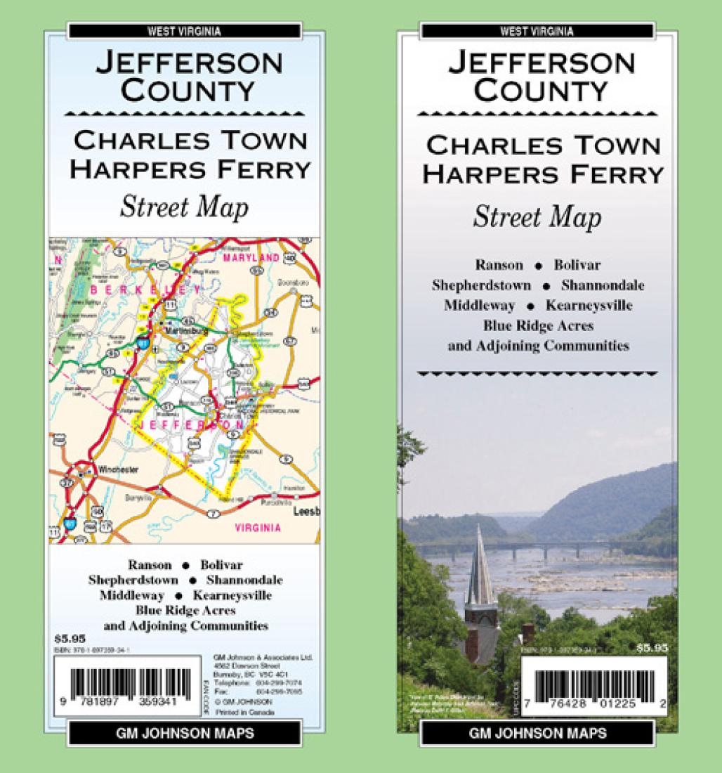 Jefferson County : Charles Town : Harpers Ferry : street map : West Virginia