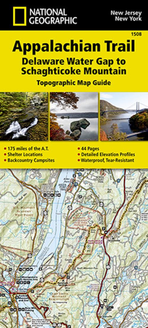 Appalachian Trail : Delaware Water Gap to Schaghticoke Mountain : topographic map guide