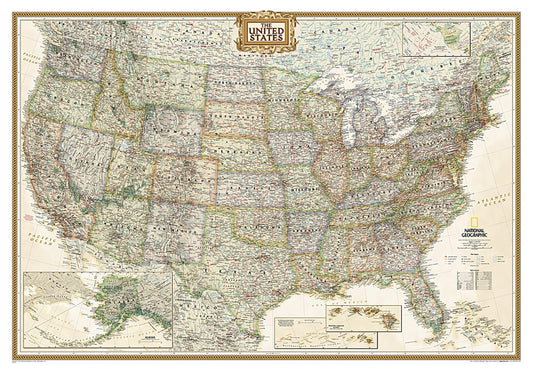 United States Executive Wall Map - Tubed (43" x 30")