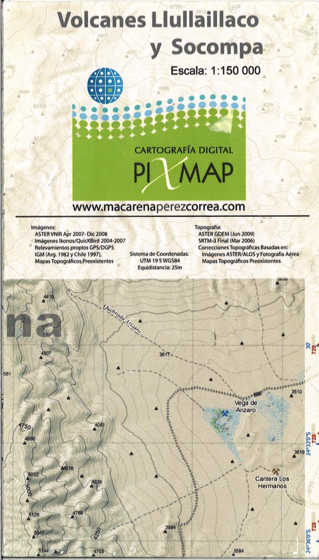 Volcanes Llullaillaco y Socompa hiking map